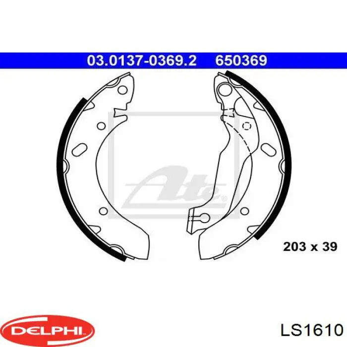 Sapatas do freio traseiras de tambor Delphi LS1610 preço, a partir de 38,95 USD