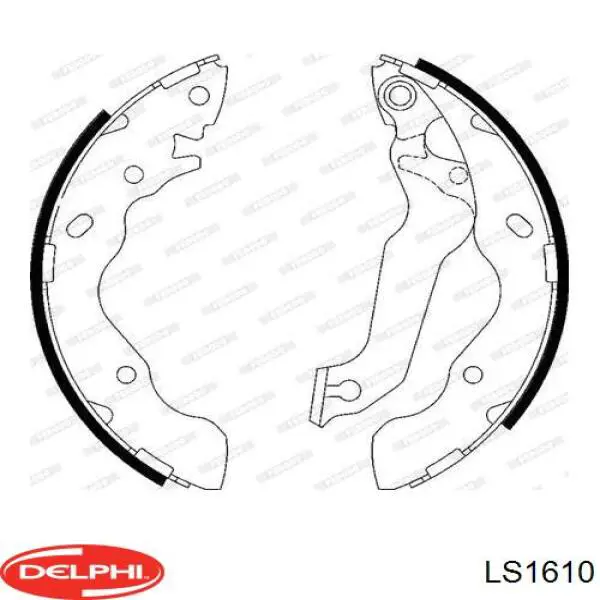 Compre LS1610 Delphi Sapatas do freio traseiras de tambor