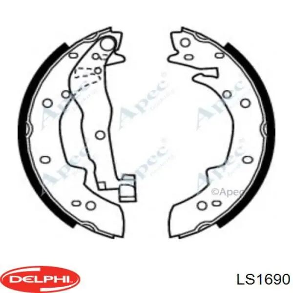 Compre LS1690 Delphi Sapatas do freio traseiras de tambor