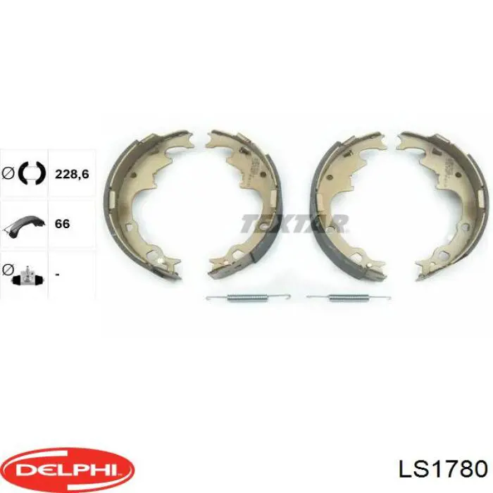 Compre LS1780 Delphi Sapatas do freio traseiras de tambor