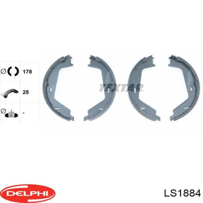 Compre LS1884 Delphi Sapatas do freio de estacionamento