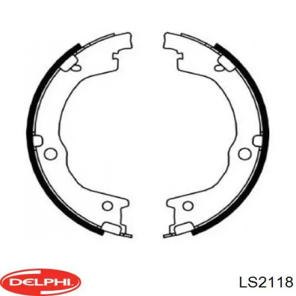 Sapatas do freio de estacionamento Delphi LS2118 preço, a partir de 34,23 USD