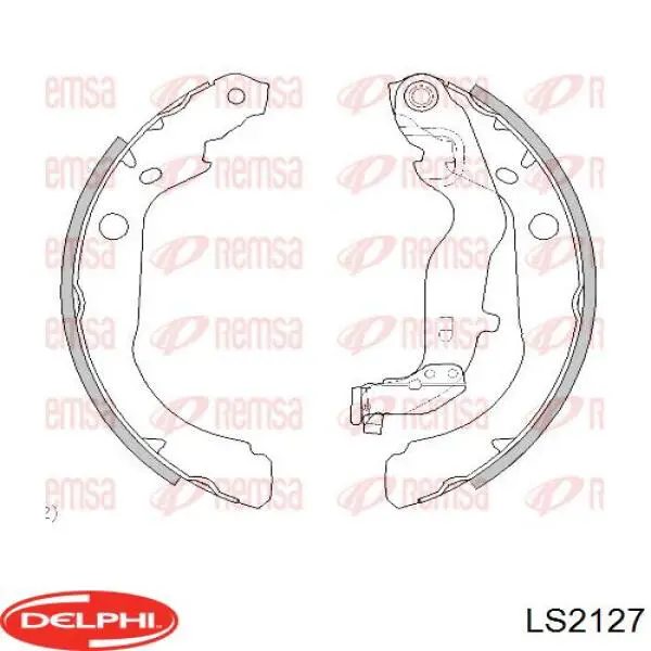 Compre LS2127 Delphi Sapatas do freio traseiras de tambor
