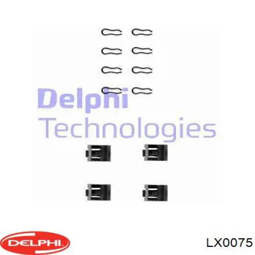 Kit de molas de fixação de sapatas de disco dianteiras Delphi LX0075 preço, a partir de 4,11 USD
