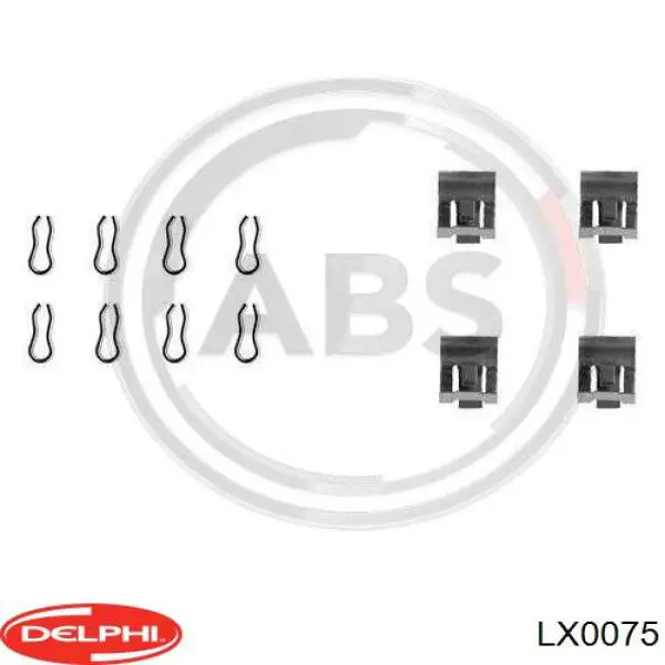 Compre LX0075 Delphi Kit de molas de fixação de sapatas de disco dianteiras