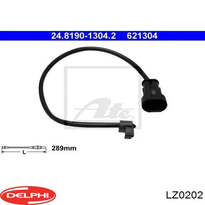 Sensor dianteiro de desgaste das sapatas do freio Delphi LZ0202 preço, a partir de 9,56 USD
