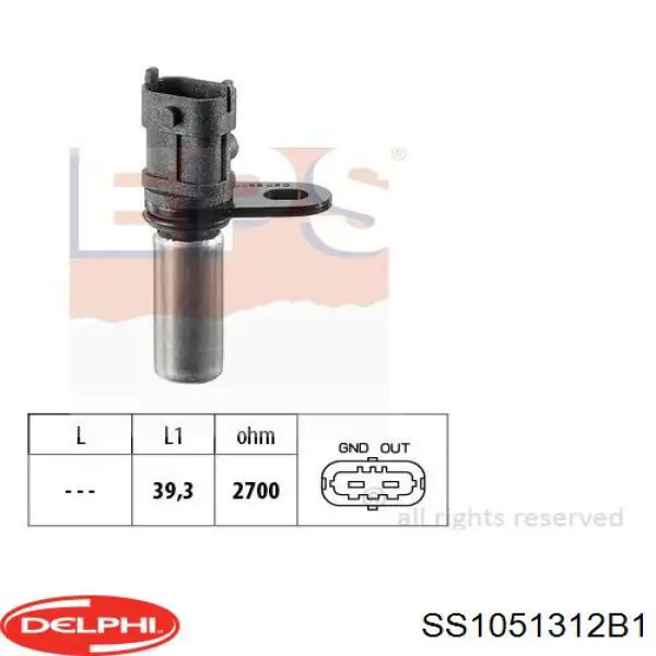 Sensor de posição (de revoluções) de cambota Delphi SS1051312B1 preço, a partir de 21,56 USD