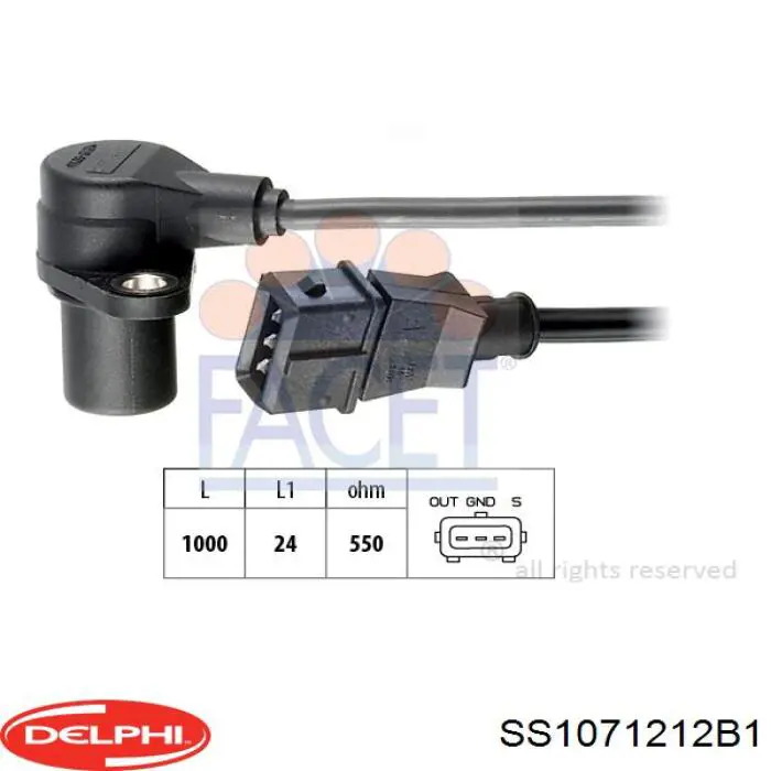 Sensor de posição (de revoluções) de cambota Delphi SS1071212B1 preço, a partir de 25,88 USD