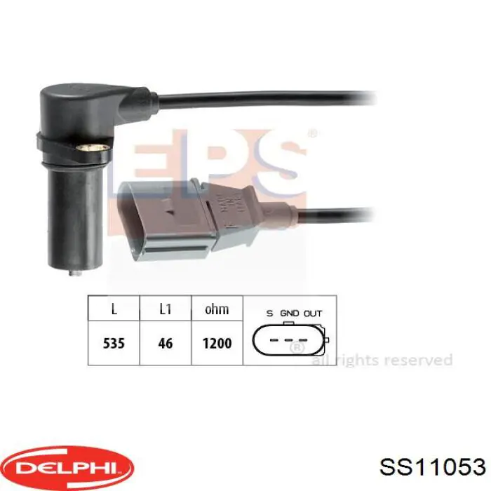 SS11053 Delphi Sensor de posição (de revoluções) de cambota