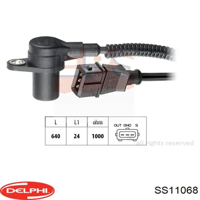 SS11068 Delphi Sensor de posição (de revoluções) de cambota