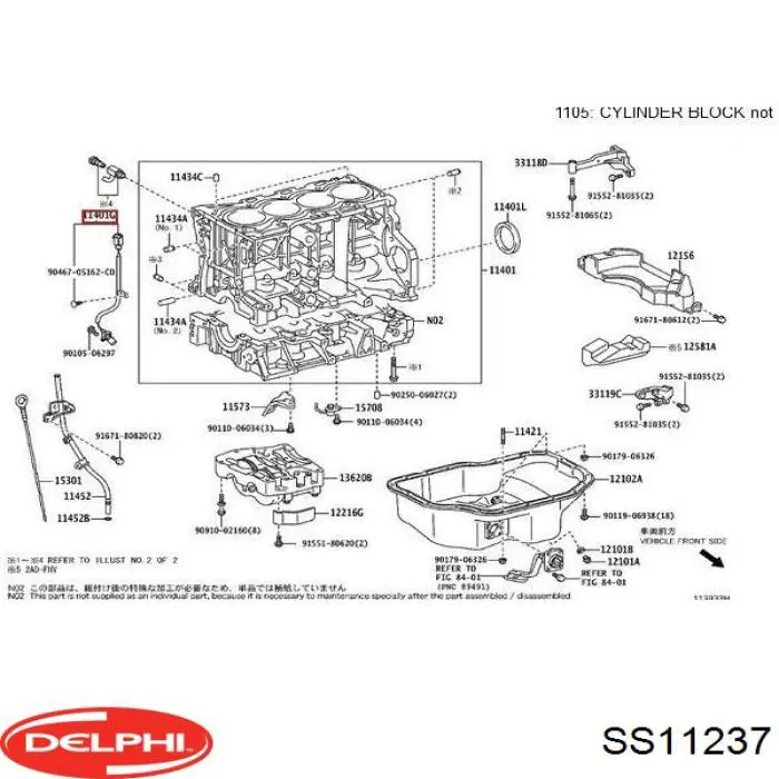 SS11237 Delphi Sensor de posição (de revoluções) de cambota