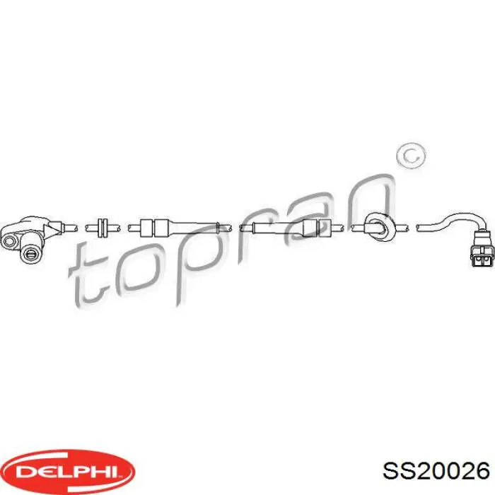 Compre SS20026 Delphi Sensor dianteiro de ABS