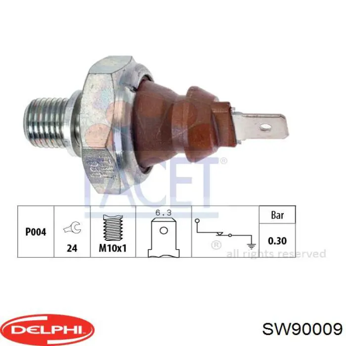 Compre SW90009 Delphi Sensor de pressão de óleo