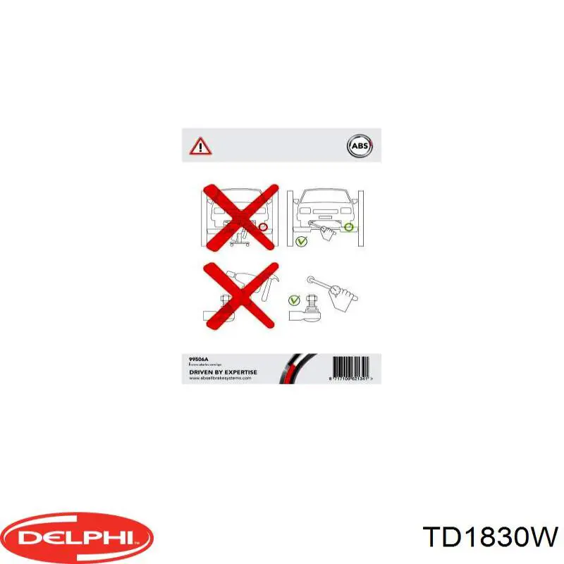 Bloco silencioso dianteiro do braço oscilante inferior Delphi TD1830W preço, a partir de 37,54 USD