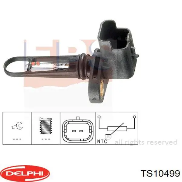 TS10499 Delphi Sensor de temperatura da mistura de ar