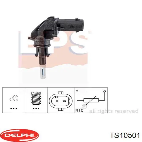 TS10501 Delphi Sensor de temperatura da mistura de ar