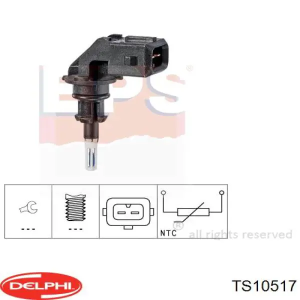TS10517 Delphi Sensor de temperatura da mistura de ar
