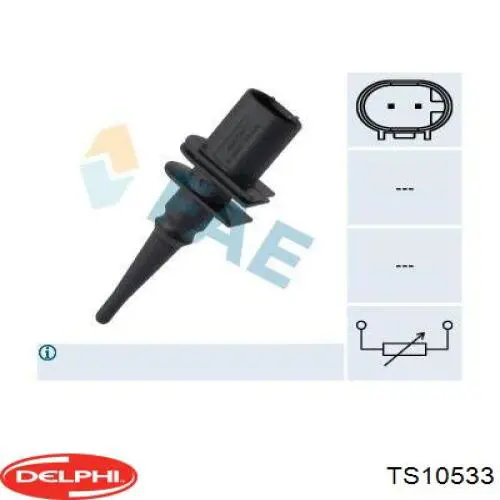 TS10533 Delphi Sensor de temperatura do meio ambiente