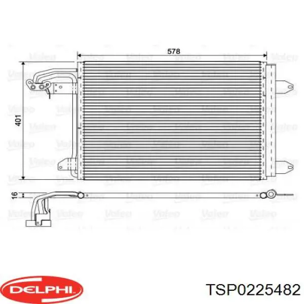 Compre TSP0225482 Delphi Radiador de aparelho de ar condicionado