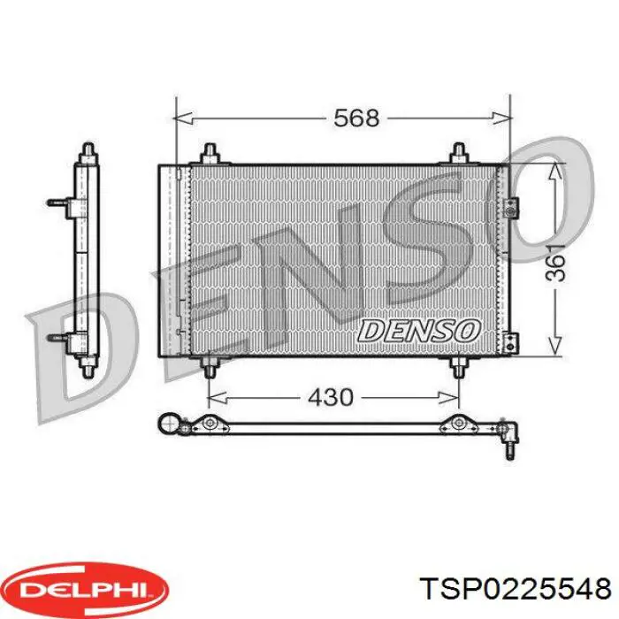 Compre TSP0225548 Delphi Radiador de aparelho de ar condicionado