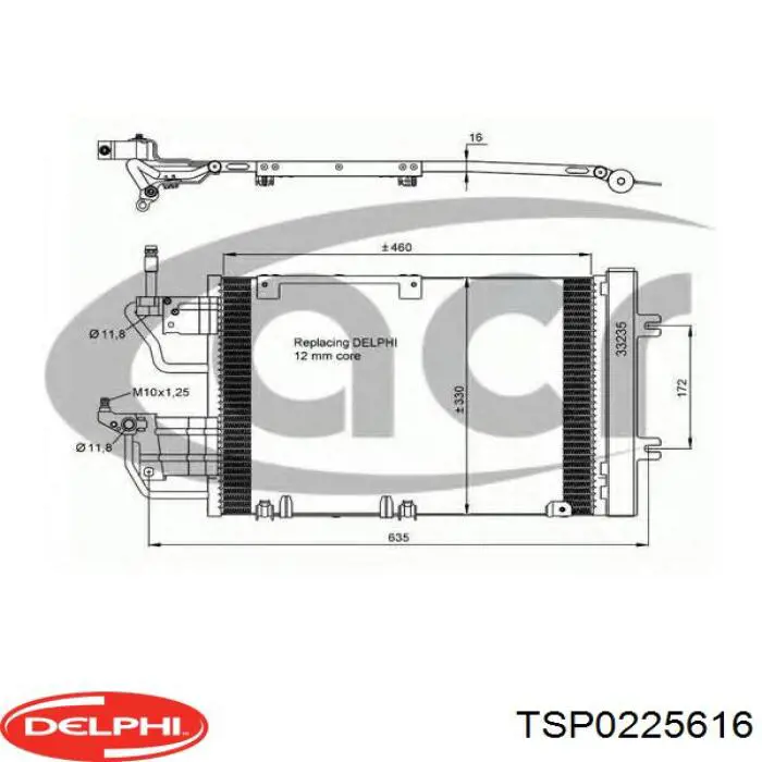 Radiador de aparelho de ar condicionado Delphi TSP0225616 preço, a partir de 37,83 USD