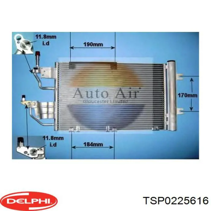 Compre TSP0225616 Delphi Radiador de aparelho de ar condicionado