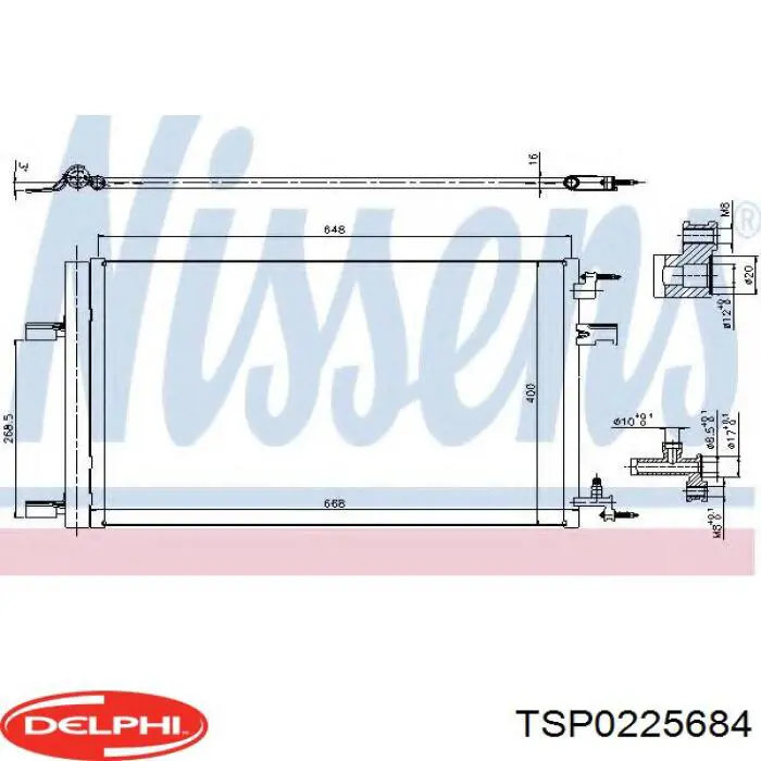 Radiador de aparelho de ar condicionado Delphi TSP0225684 preço, a partir de 124,15 USD