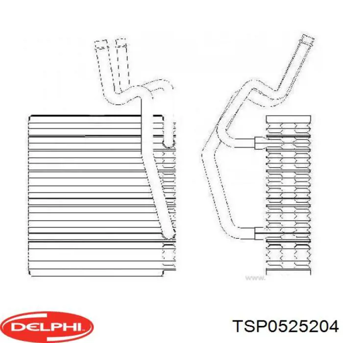 Compre TSP0525204 Delphi Vaporizador de aparelho de ar condicionado