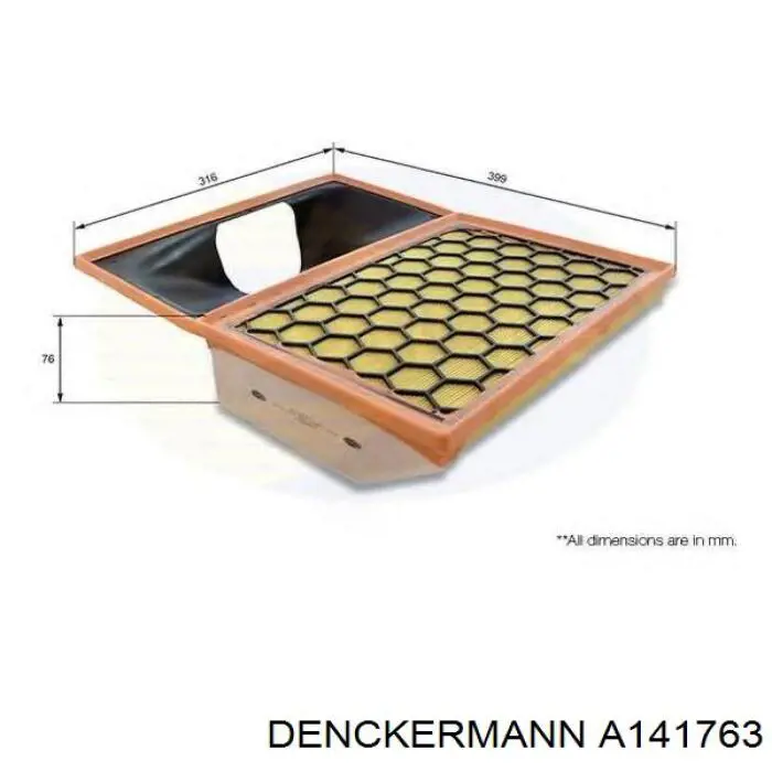 Filtro de ar Denckermann A141763 preço, a partir de 31,14 USD