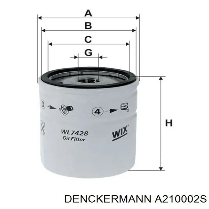 A210002S Denckermann Caixa do filtro de óleo