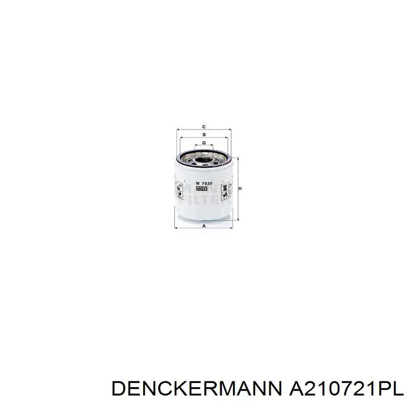 Compre A210721PL Denckermann Filtro de óleo