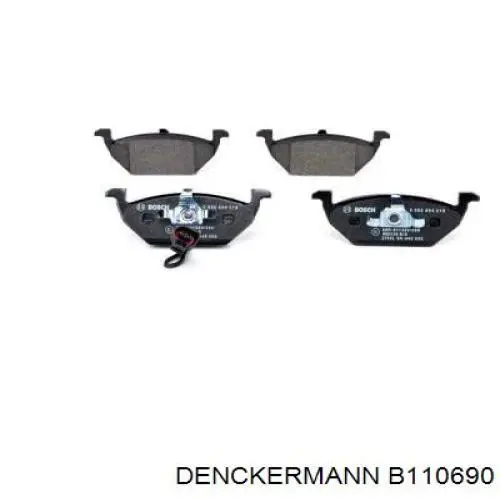 Compre B110690 Denckermann Sapatas do freio dianteiras de disco