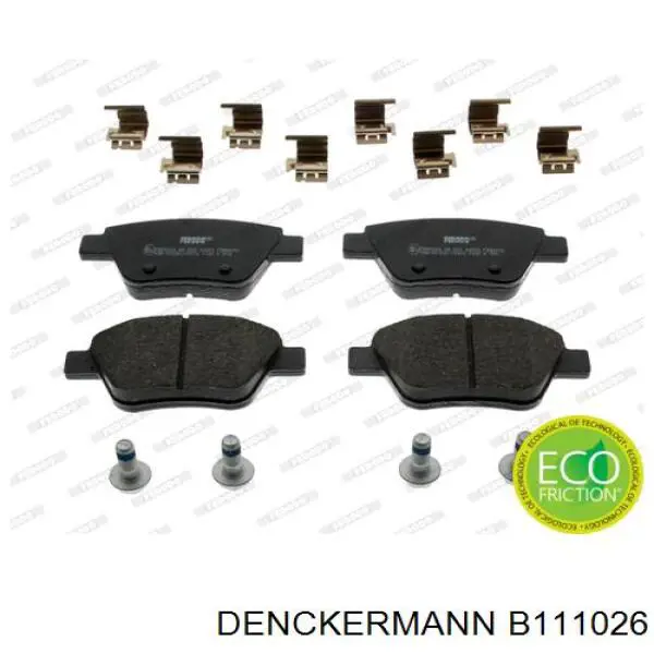 Compre B111026 Denckermann Sapatas do freio traseiras de disco