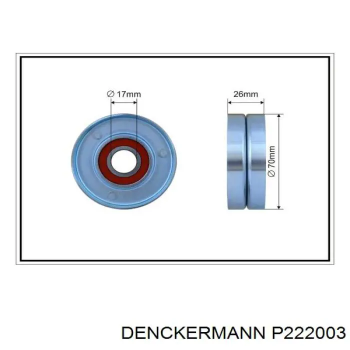 P222003 Denckermann Rolo de reguladora de tensão da correia de transmissão