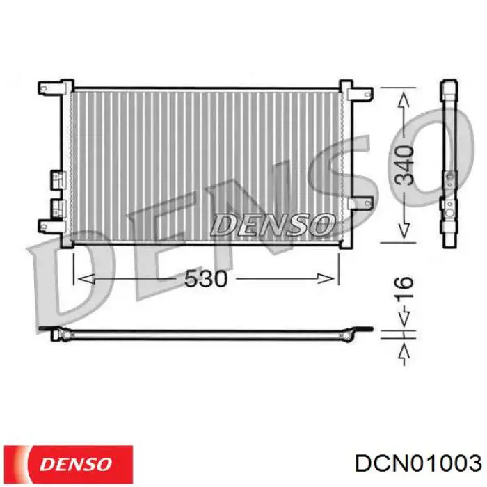Compre DCN01003 Denso Radiador de aparelho de ar condicionado