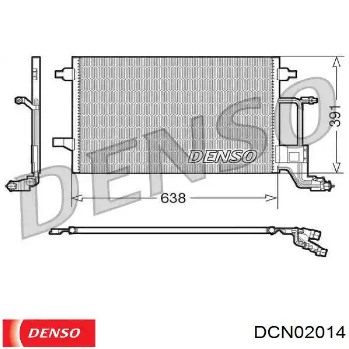 Compre DCN02014 Denso Radiador de aparelho de ar condicionado
