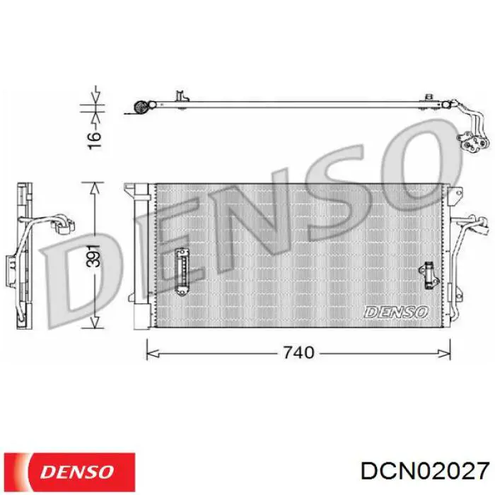 Radiador de aparelho de ar condicionado Denso DCN02027 preço, a partir de 93,27 USD