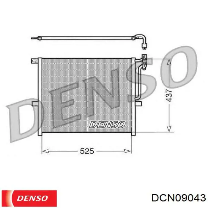 Radiador de aparelho de ar condicionado 52102802 Fiat/Alfa/Lancia
