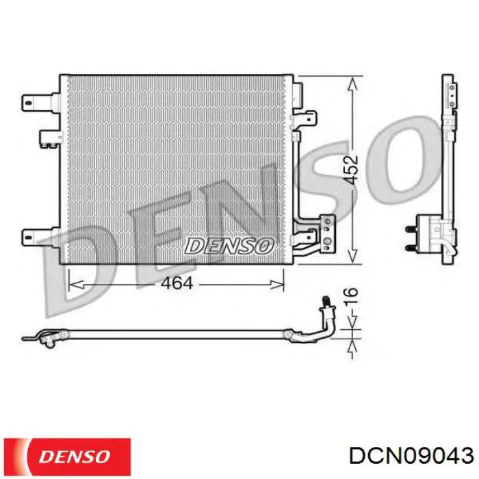 Radiador de aparelho de ar condicionado Fiat/Alfa/Lancia 52102802