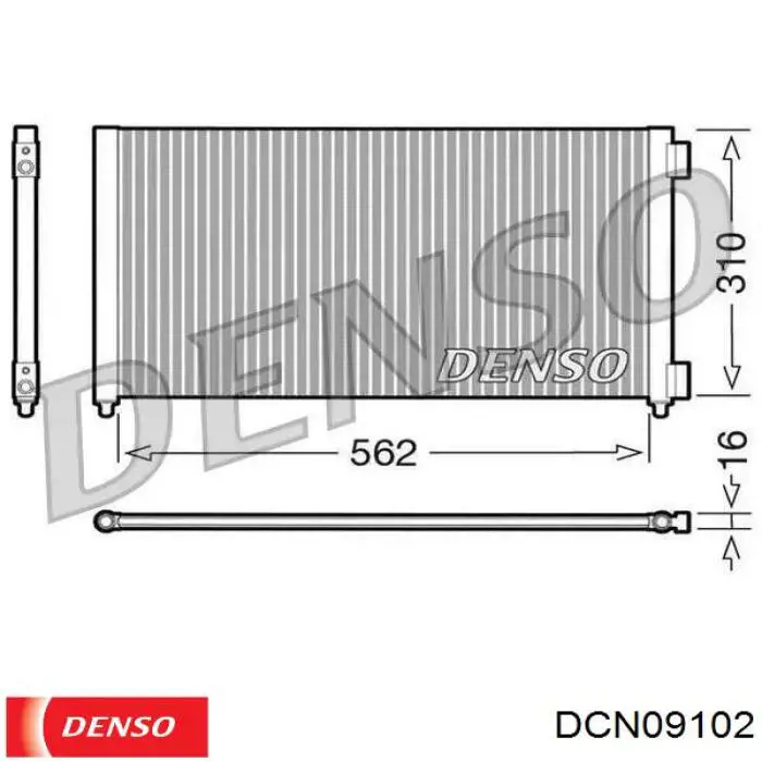 Radiador de aparelho de ar condicionado Denso DCN09102 preço, a partir de 80,46 USD