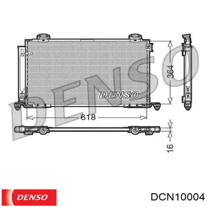Compre DCN10004 Denso Radiador de aparelho de ar condicionado