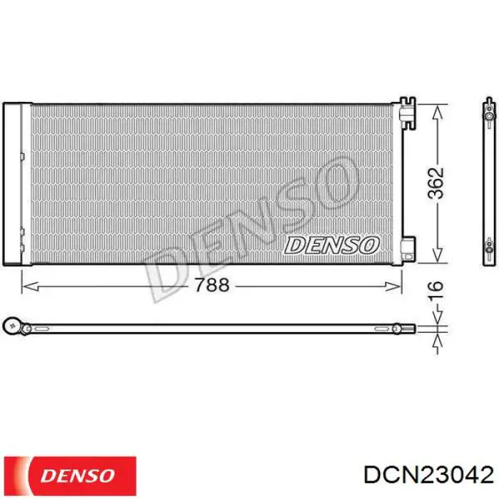 DCN23042 Denso Radiador de aparelho de ar condicionado
