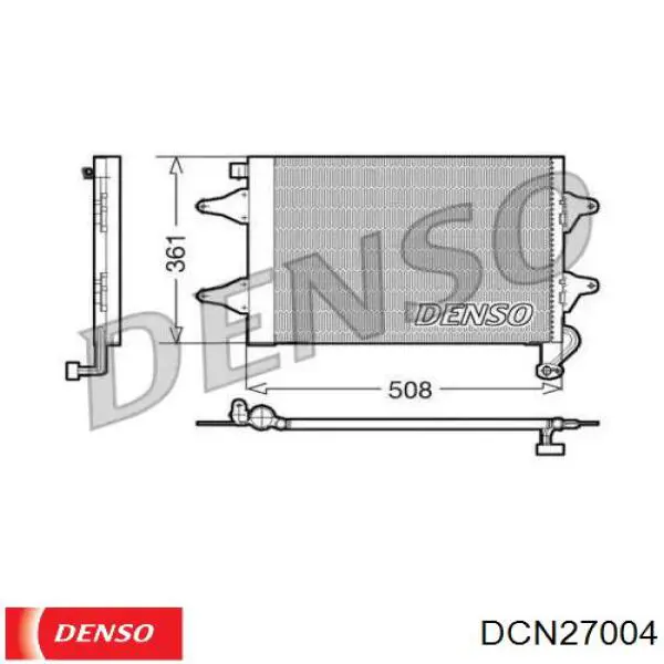 Compre DCN27004 Denso Radiador de aparelho de ar condicionado