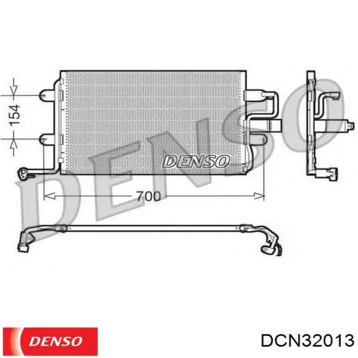 Radiador de aparelho de ar condicionado DCN32013 Denso