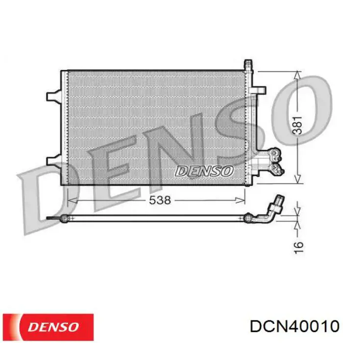 Compre DCN40010 Denso Radiador de aparelho de ar condicionado