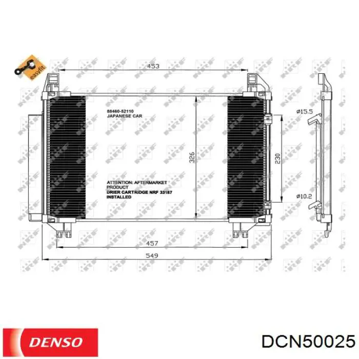 Radiador de aparelho de ar condicionado Denso DCN50025 preço, a partir de 99,65 USD
