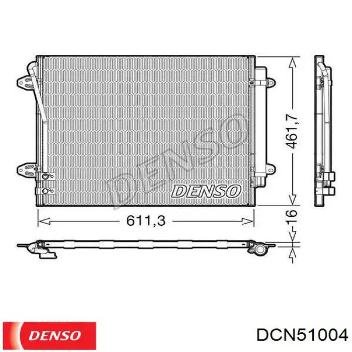 Compre DCN51004 Denso Radiador de aparelho de ar condicionado