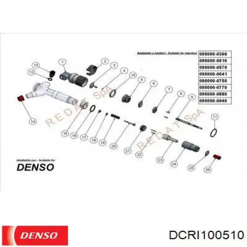 Compre DCRI100510 Denso Injetor de injeção de combustível