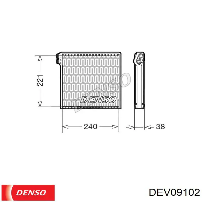 Vaporizador de aparelho de ar condicionado Denso DEV09102 preço, a partir de 141,83 USD