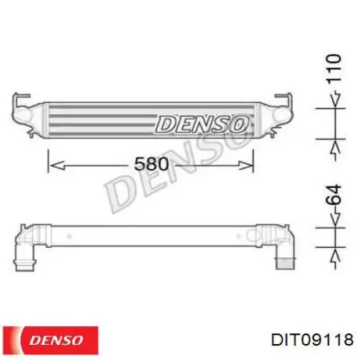 DIT09118 Denso Radiador de intercooler